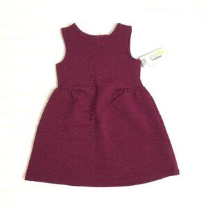 Genuine Kids OshKosh Floral Quilted Jumper Dress Toddler Size 4T